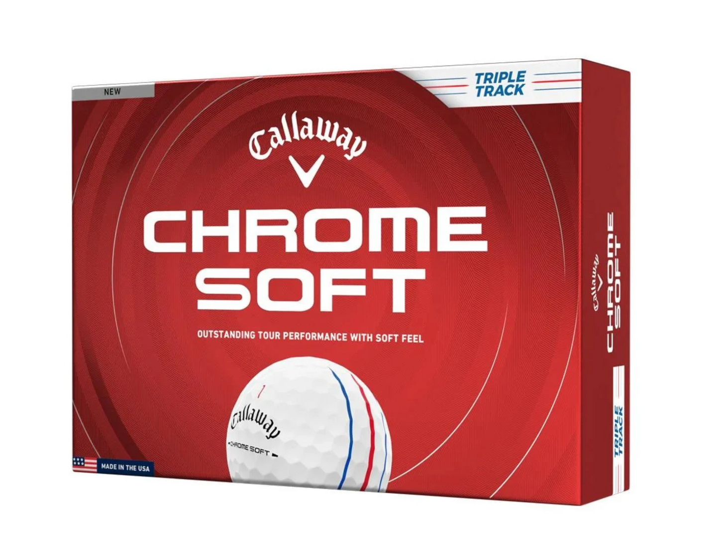 Balles Callaway Chrome Soft Triple Track Blanches