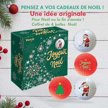 Coffret Noël 4 balles Volvik