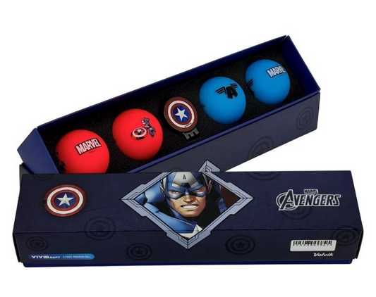 VOLVIK COFFRET 4 BALLES VIVID MARVEL CAPTAIN AMERICA