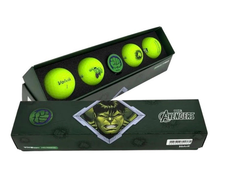 VOLVIK COFFRET 4 BALLES MARVEL HULK