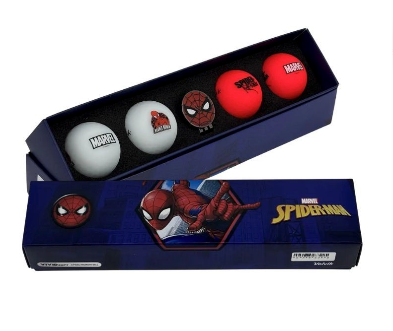 VOLVIK COFFRET 4 BALLES VIVID MARVEL SPIDER-MAN
