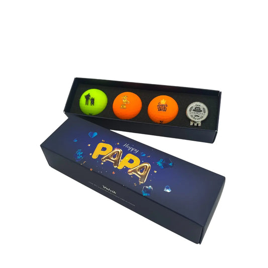 Coffret Happy Papa - 3 Balles VIVID + Marque Balle - VOLVIK