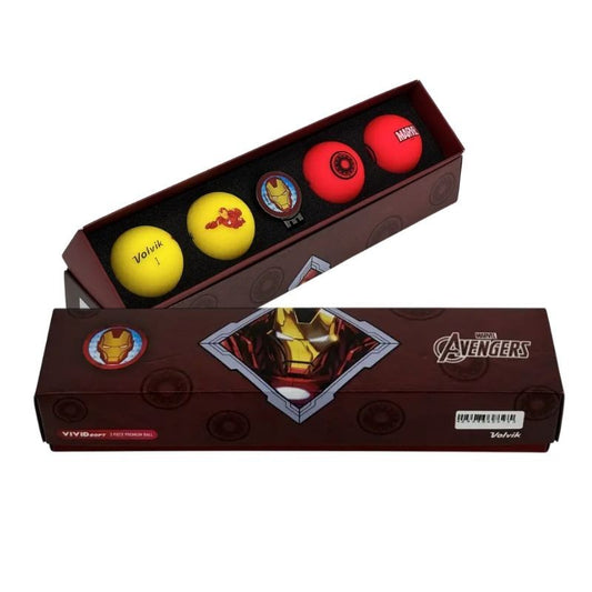 VOLVIK COFFRET 4 BALLES VIVID MARVEL IRON MAN