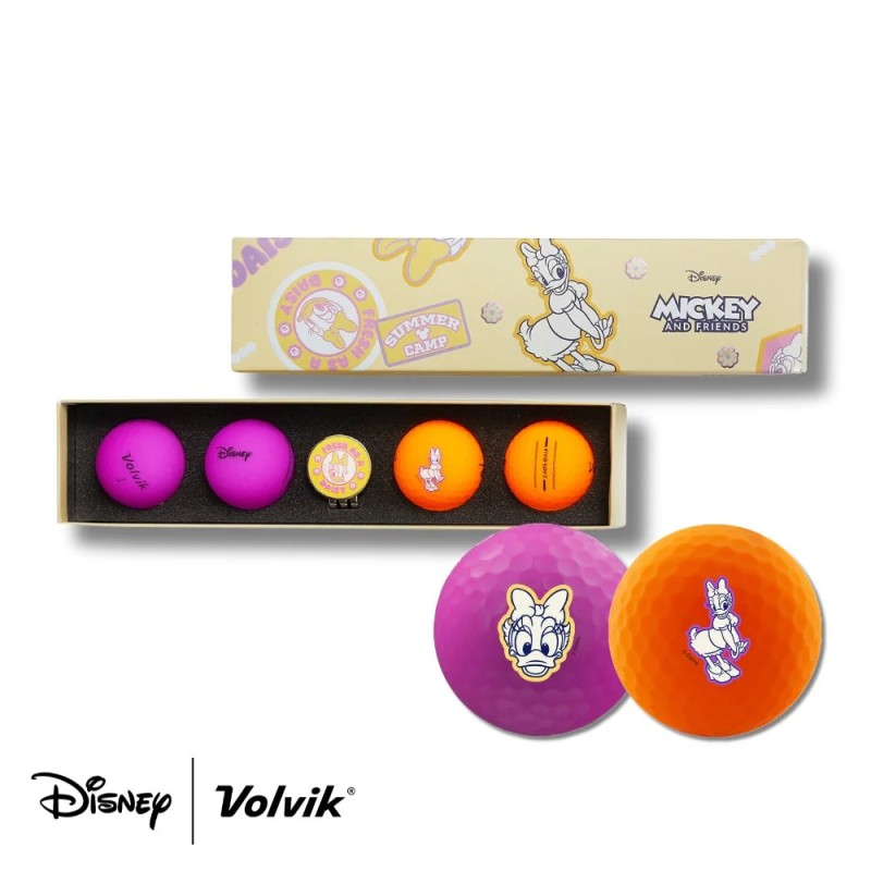 VOLVIK COFFRET 4 BALLES VIVID SOFT DISNEY DAISY DUCK